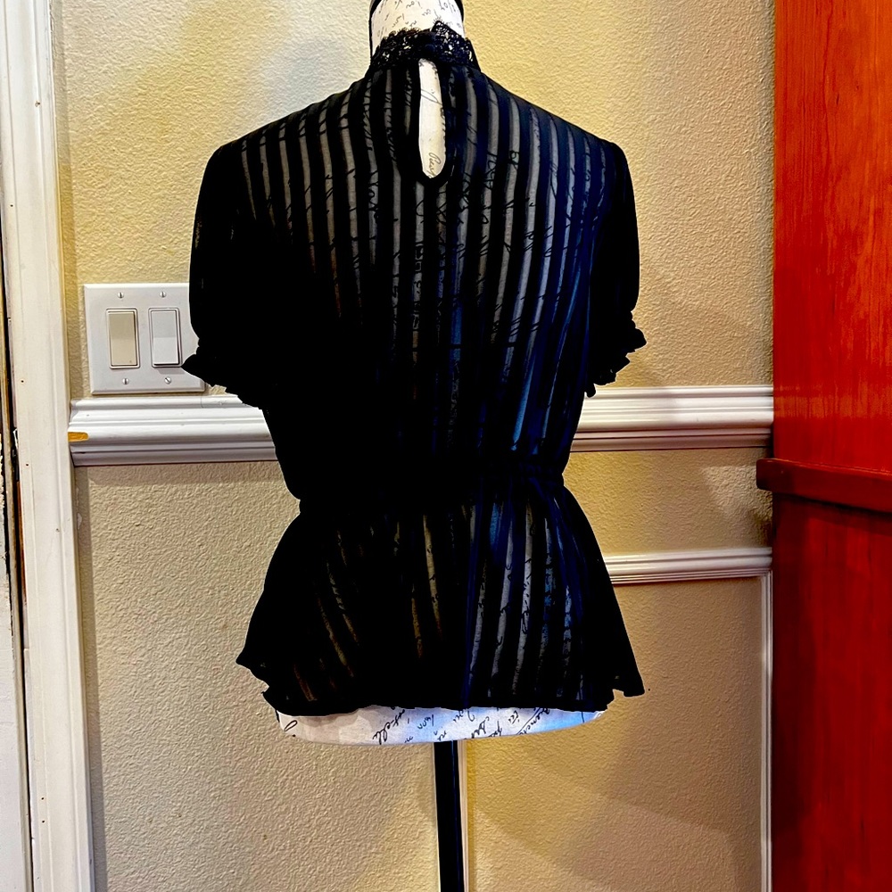 Black vintage lace top